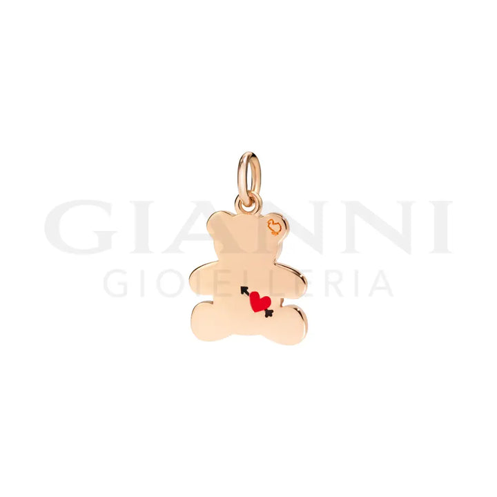 Ciondolo DoDo - Orsetto oro rosa diamanti & smalto Charm