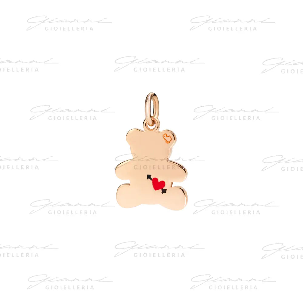 Ciondolo DoDo - Orsetto oro rosa diamanti & smalto Charm