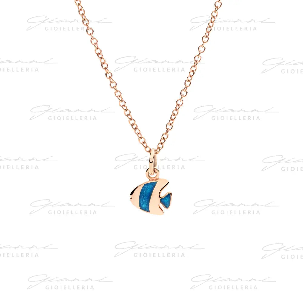 Ciondolo DoDo - Pesce angelo oro rosa & smalto Charm