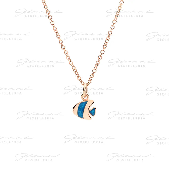 Ciondolo DoDo - Pesce angelo oro rosa & smalto Charm