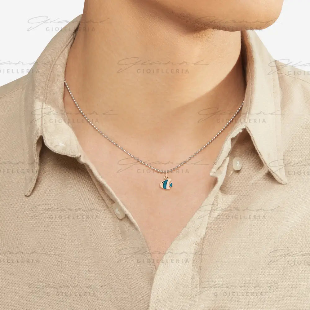 Ciondolo DoDo - Pesce angelo oro rosa & smalto Charm