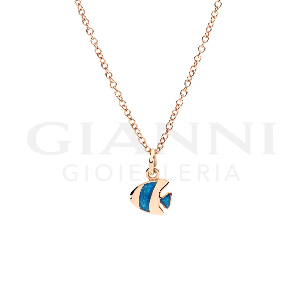 Ciondolo DoDo - Pesce angelo oro rosa & smalto Charm
