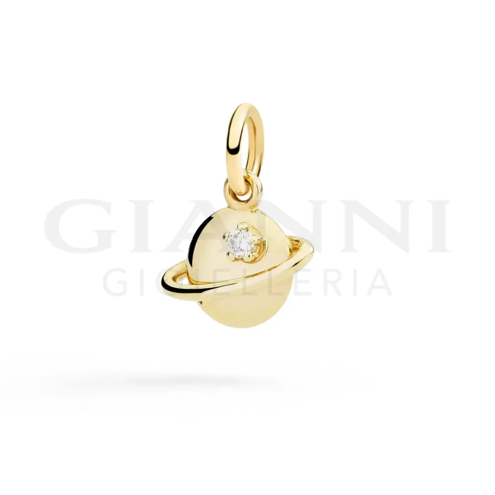 Ciondolo DoDo - Pianeta oro giallo & diamante bianco Charm
