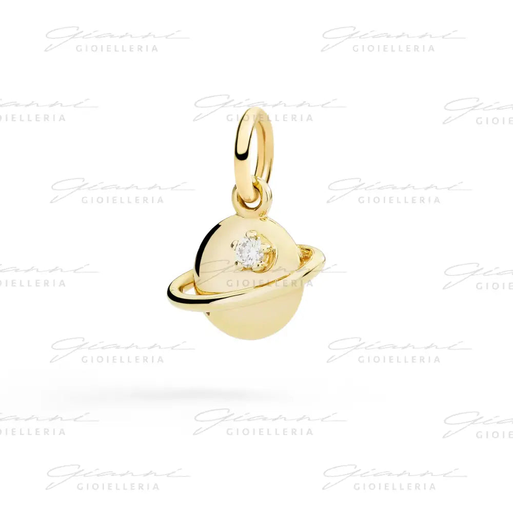 Ciondolo DoDo - Pianeta oro giallo & diamante bianco Charm