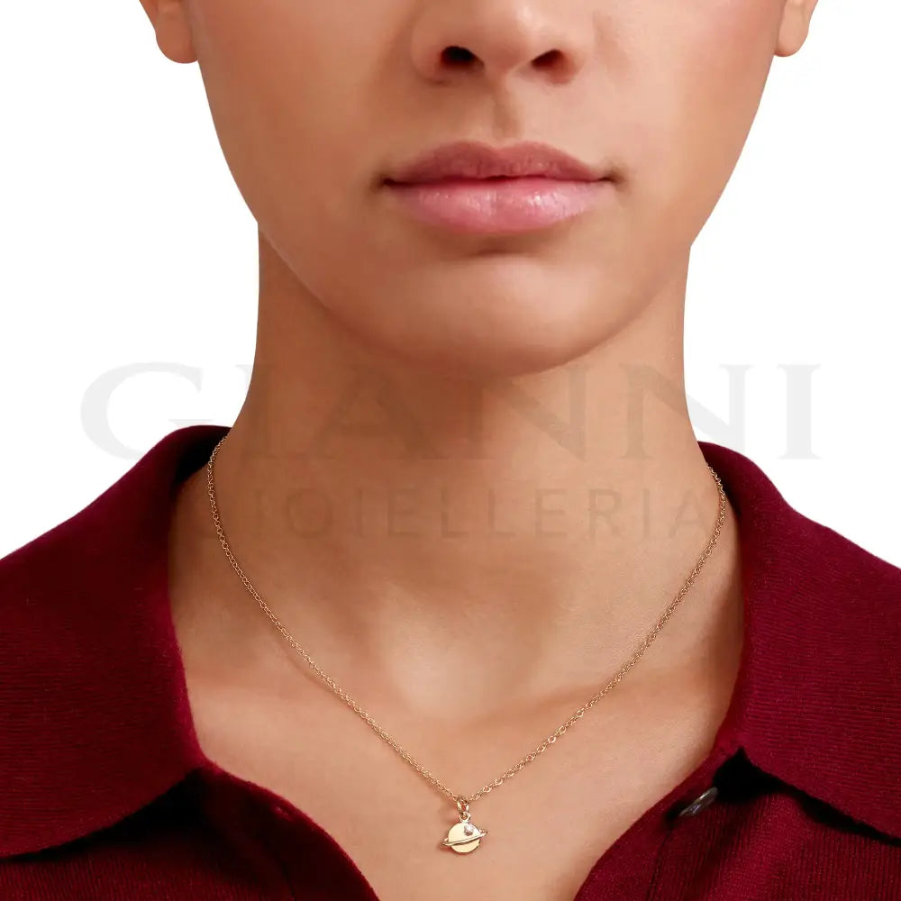 Ciondolo DoDo - Pianeta oro giallo & diamante bianco Charm