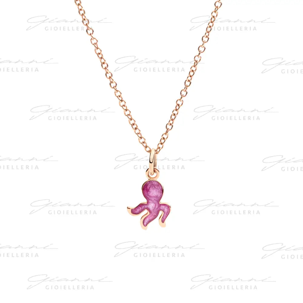 Ciondolo DoDo - Polpo oro rosa & smalto Charm