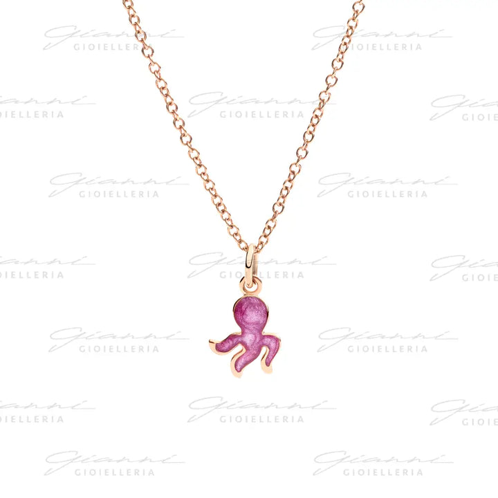Ciondolo DoDo - Polpo oro rosa & smalto Charm