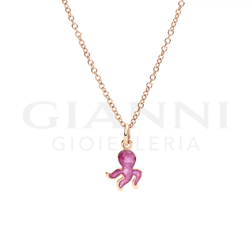 Ciondolo DoDo - Polpo oro rosa & smalto Charm
