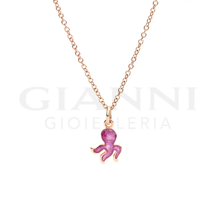 Ciondolo DoDo - Polpo oro rosa & smalto Charm