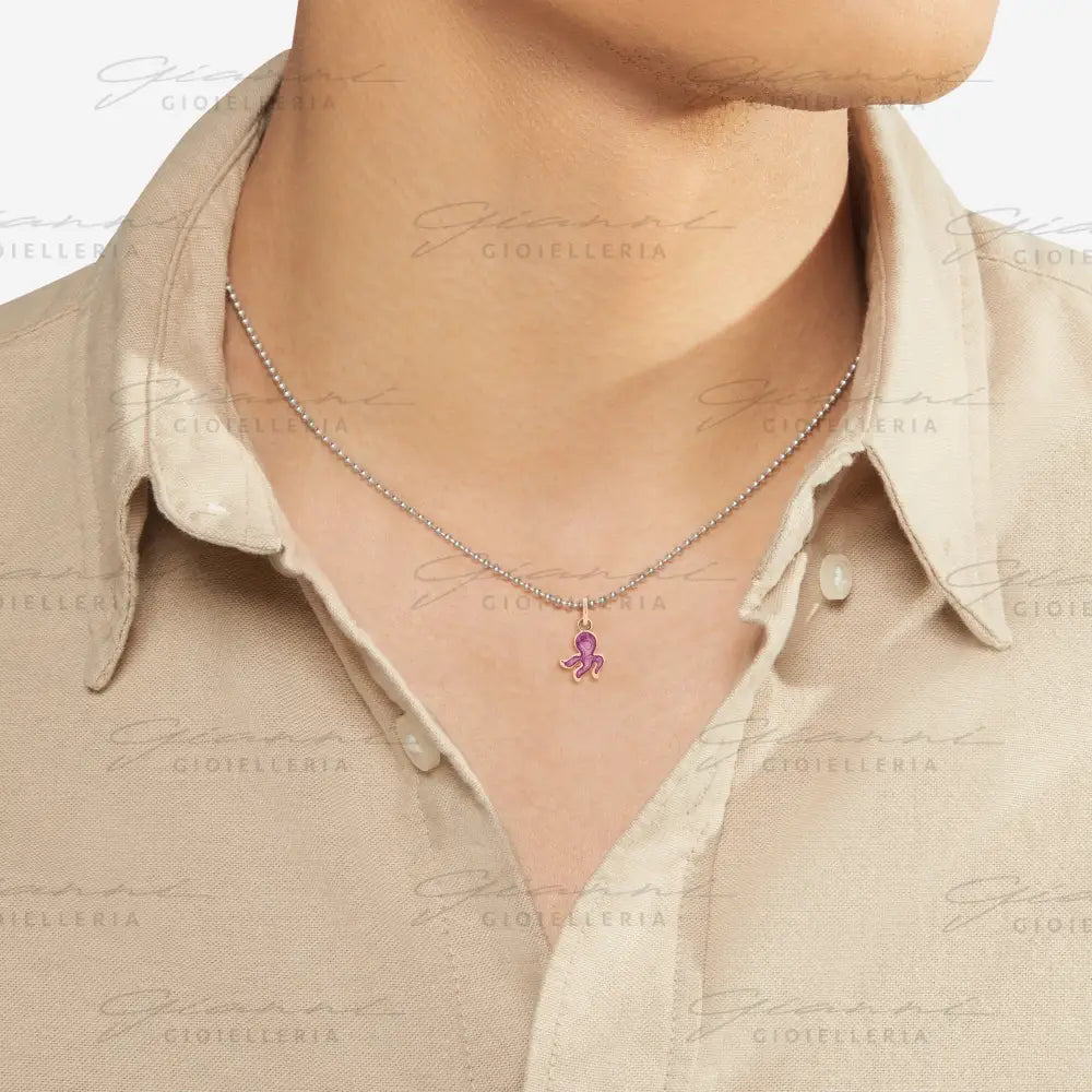 Ciondolo DoDo - Polpo oro rosa & smalto Charm