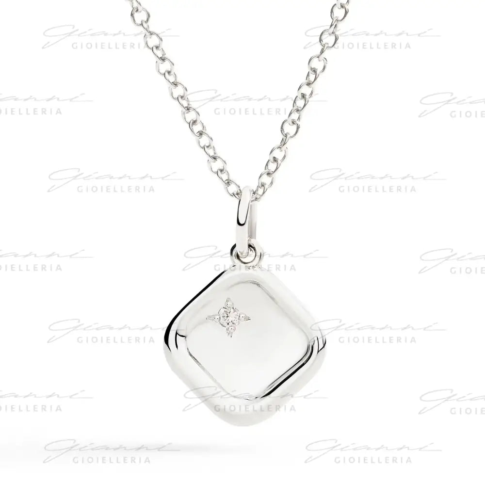 Ciondolo DoDo - Sigillo argento & diamante bianco Charm