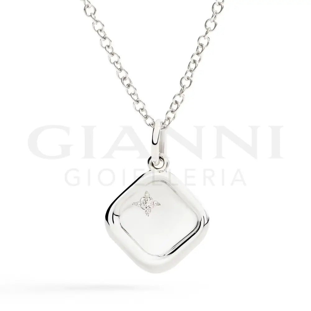 Ciondolo DoDo - Sigillo argento & diamante bianco Charm