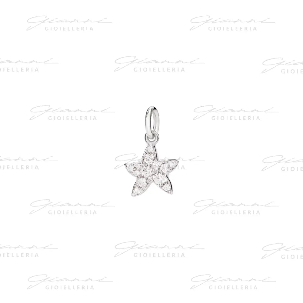 Ciondolo Dodo - Stellina oro bianco & diamanti Charm