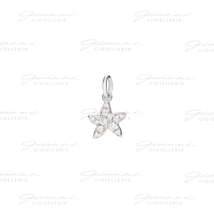 Ciondolo Dodo - Stellina oro bianco & diamanti Charm