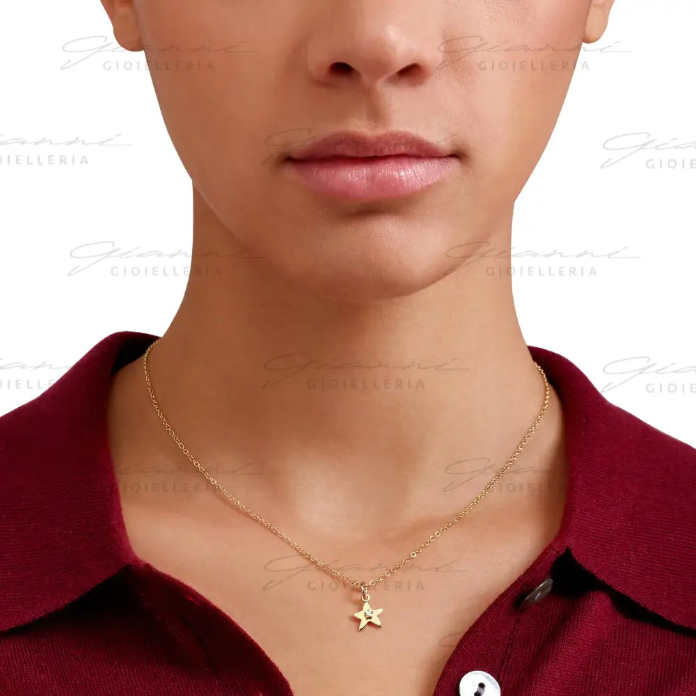 Ciondolo DoDo - Stellina oro giallo & diamante bianco Charm