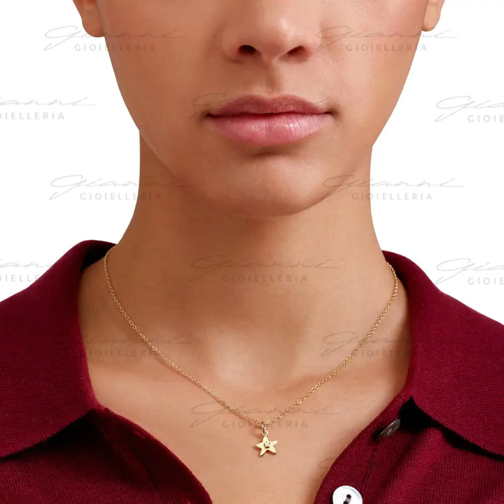 Ciondolo DoDo - Stellina oro giallo & diamante bianco Charm