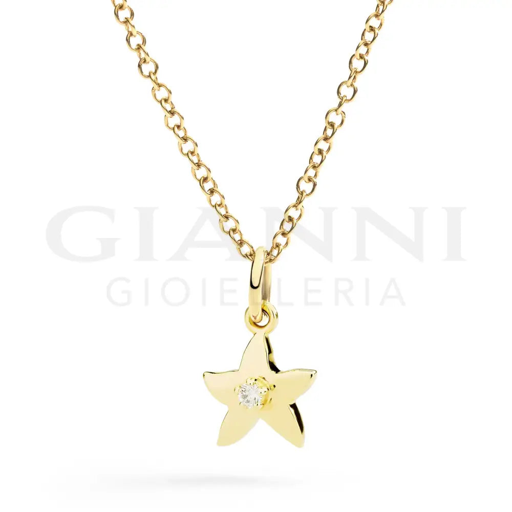 Ciondolo DoDo - Stellina oro giallo & diamante bianco Charm