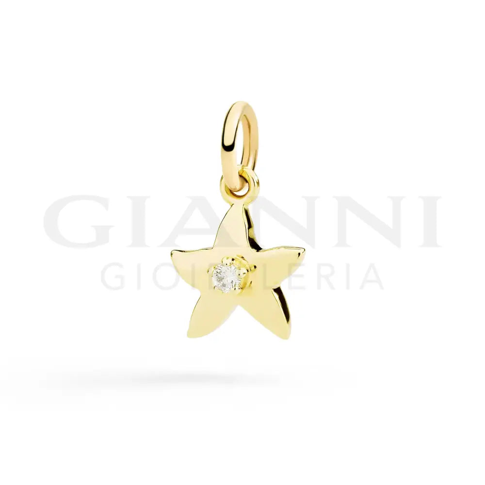 Ciondolo DoDo - Stellina oro giallo & diamante bianco Charm