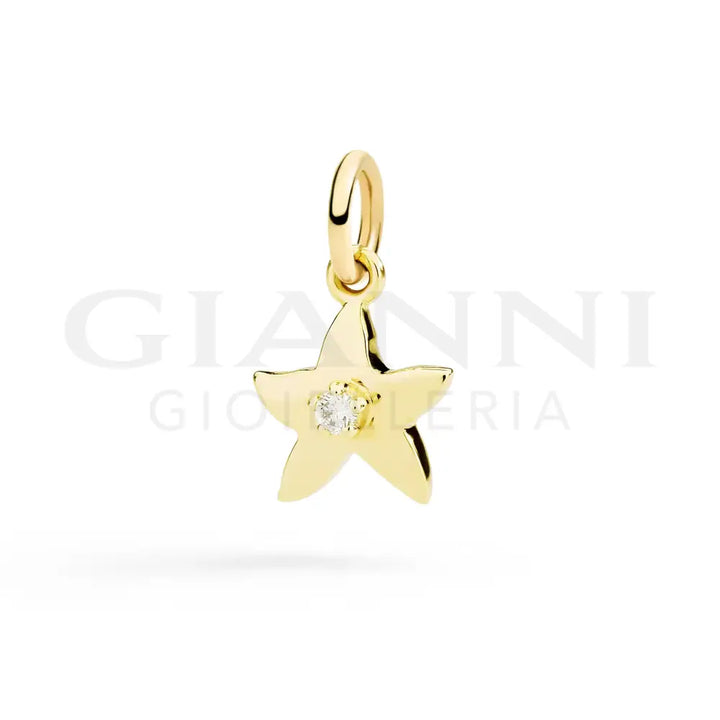 Ciondolo DoDo - Stellina oro giallo & diamante bianco Charm