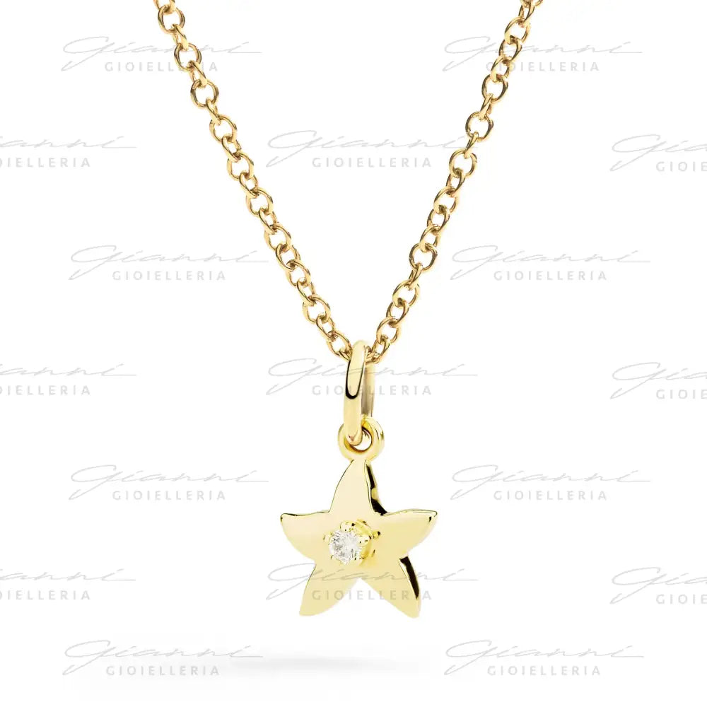 Ciondolo DoDo - Stellina oro giallo & diamante bianco Charm