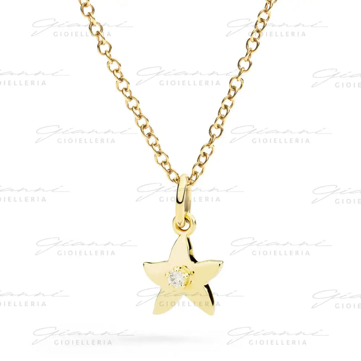 Ciondolo DoDo - Stellina oro giallo & diamante bianco Charm