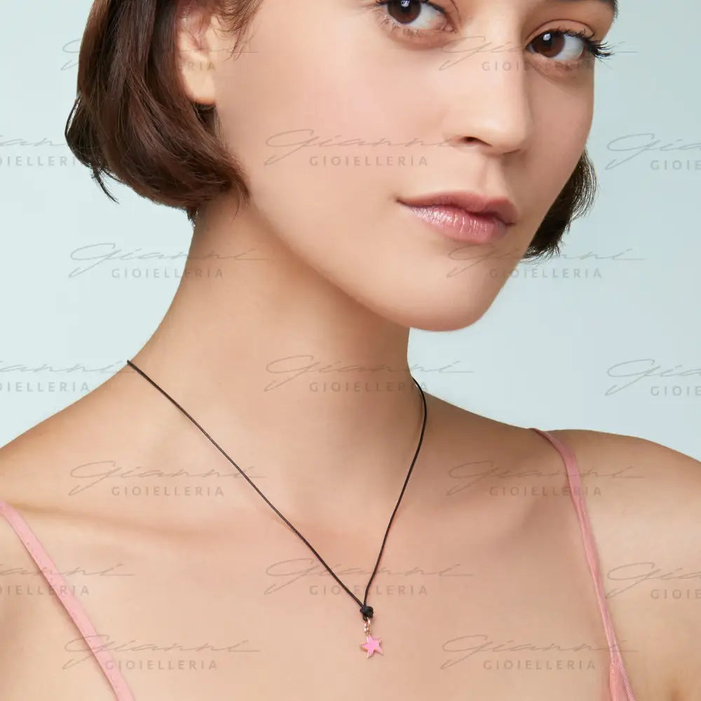 Ciondolo DoDo - Stellina oro rosa & smalto Charm