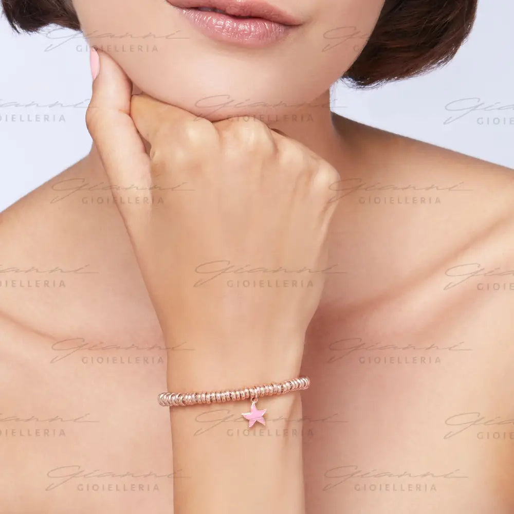 Ciondolo DoDo - Stellina oro rosa & smalto Charm