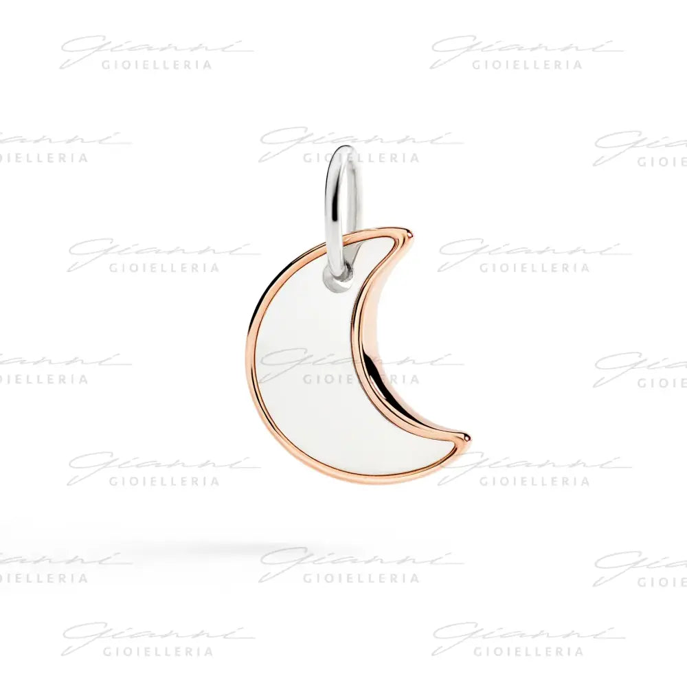 Ciondolo XL DoDo - Luna argento & oro rosa Charm