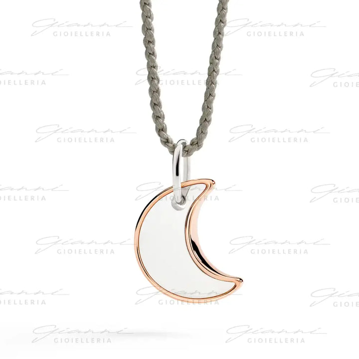 Ciondolo XL DoDo - Luna argento & oro rosa Charm