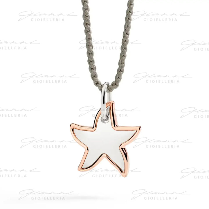Ciondolo XL DoDo - Stellina argento & oro rosa Charm