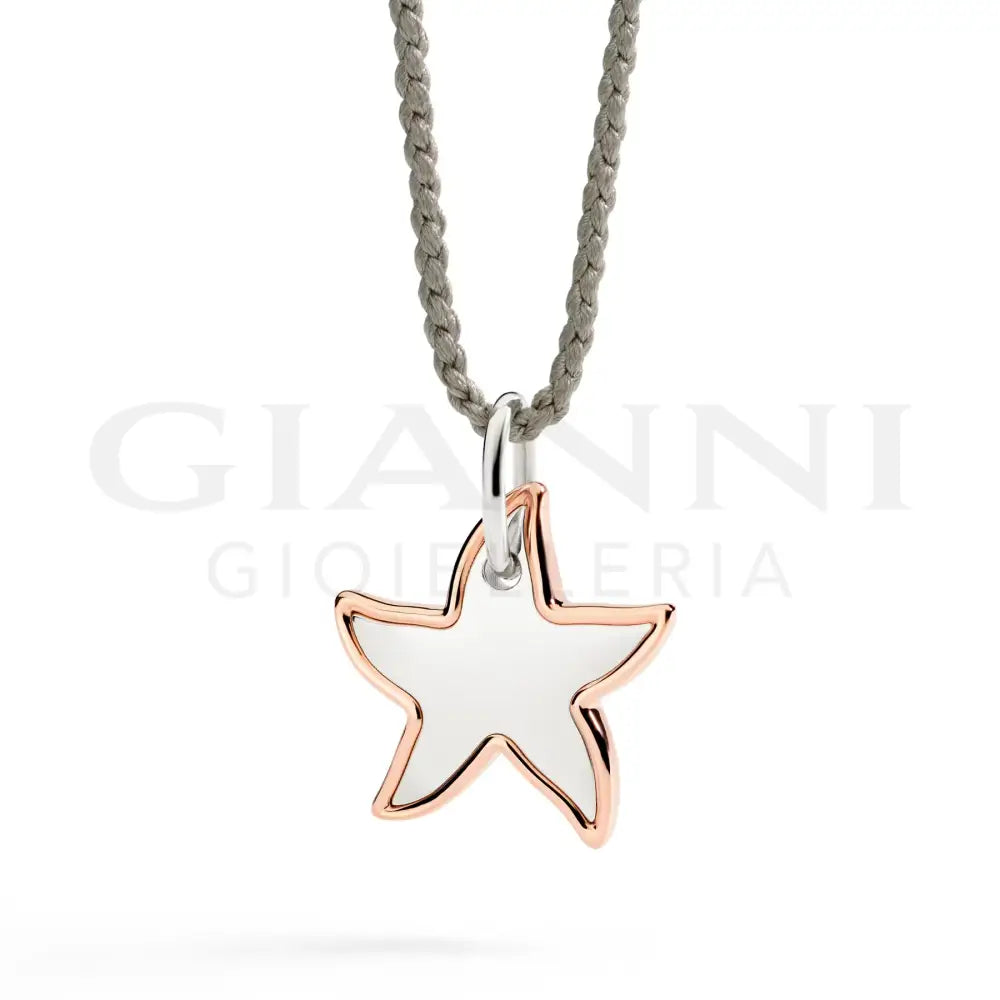 Ciondolo XL DoDo - Stellina argento & oro rosa Charm