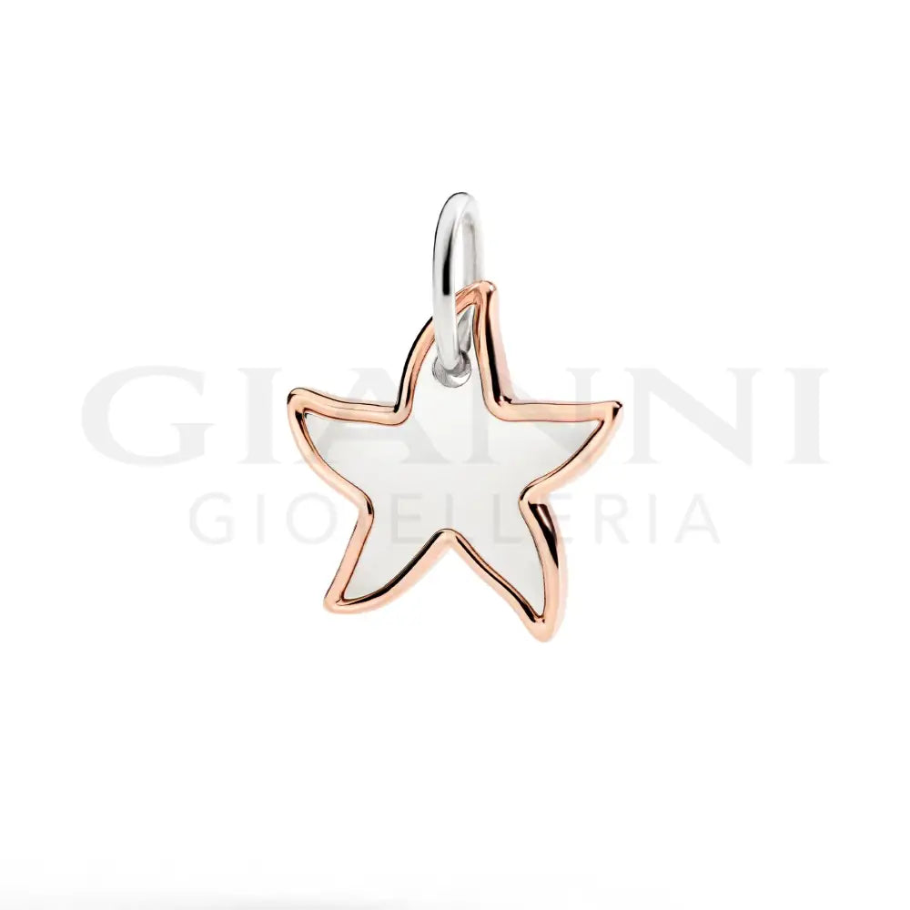 Ciondolo XL DoDo - Stellina argento & oro rosa Charm