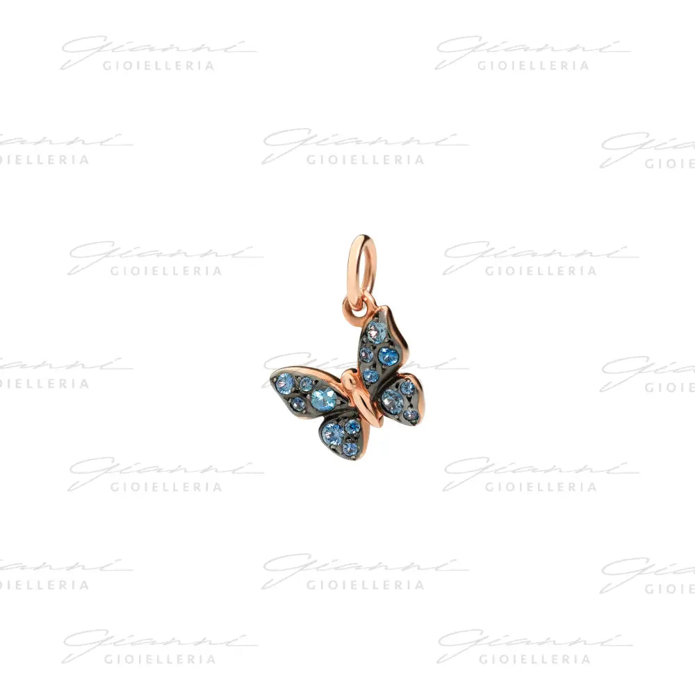 Cionodolo DoDo - Farfalla oro rosa & zaffiri Charm
