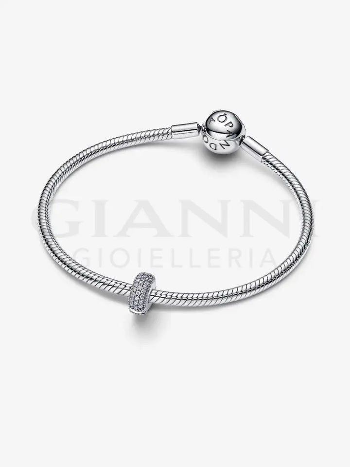 Clip Pandora - Pavè Fascia Tripla Charm