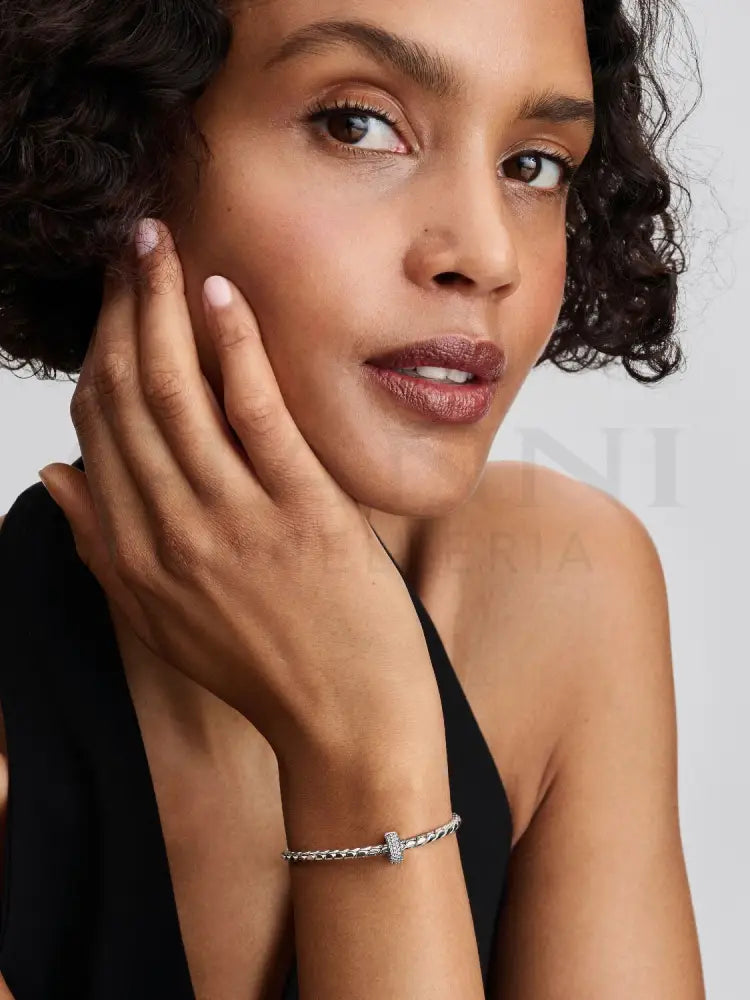 Clip Pandora - Pavè Fascia Tripla Charm
