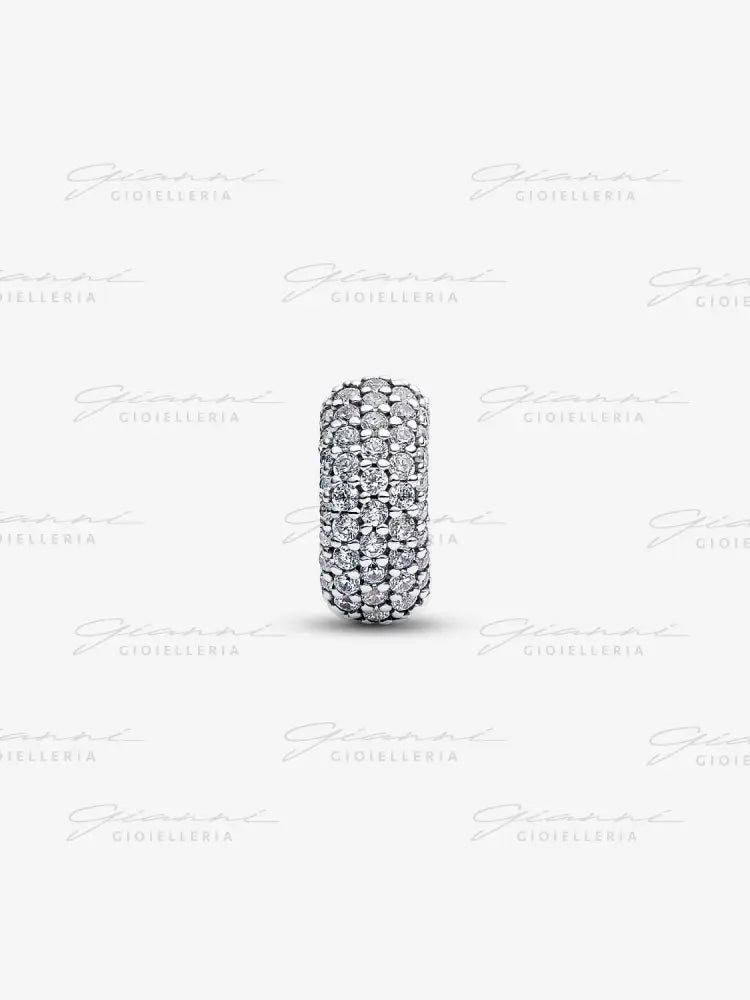 Clip Pandora - Pavè Fascia Tripla Charm