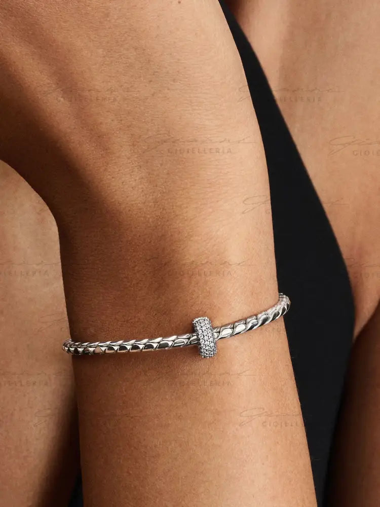 Clip Pandora - Pavè Fascia Tripla Charm