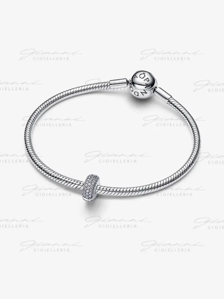 Clip Pandora - Pavè Fascia Tripla Charm
