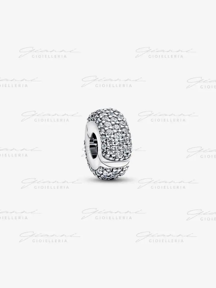 Clip Pandora - Pavè Fascia Tripla Charm