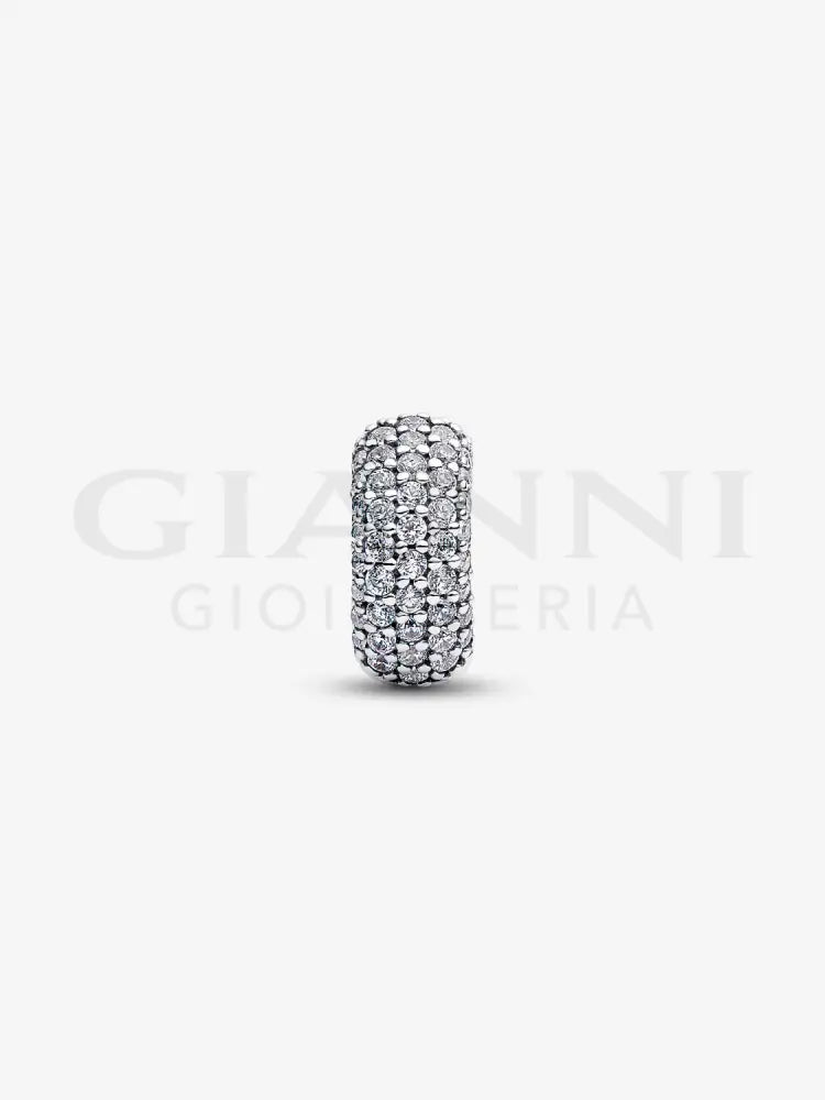 Clip Pandora - Pavè Fascia Tripla Charm