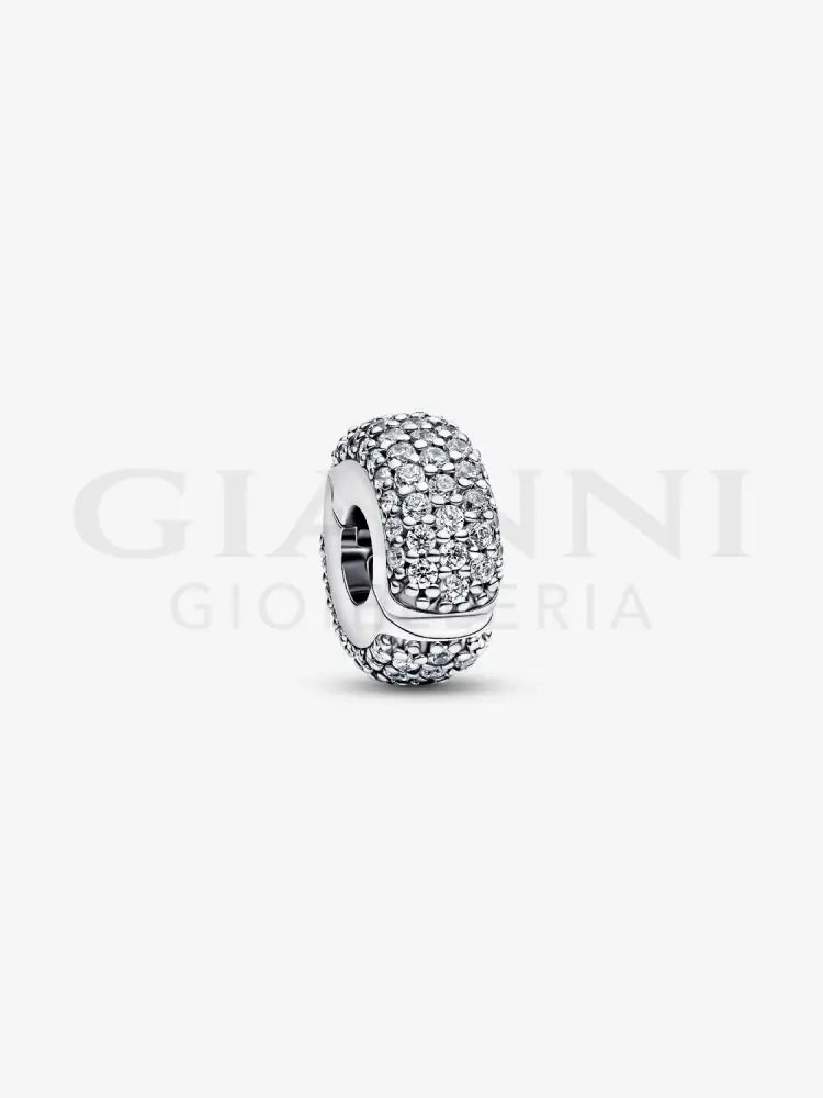 Clip Pandora - Pavè Fascia Tripla Charm