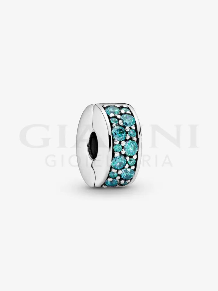 Clip Pandora - Pavè Turchese Charm