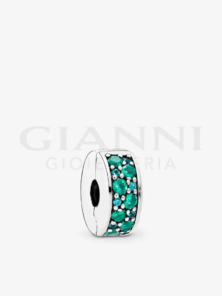 Clip Pandora - Pavè Turchese Charm
