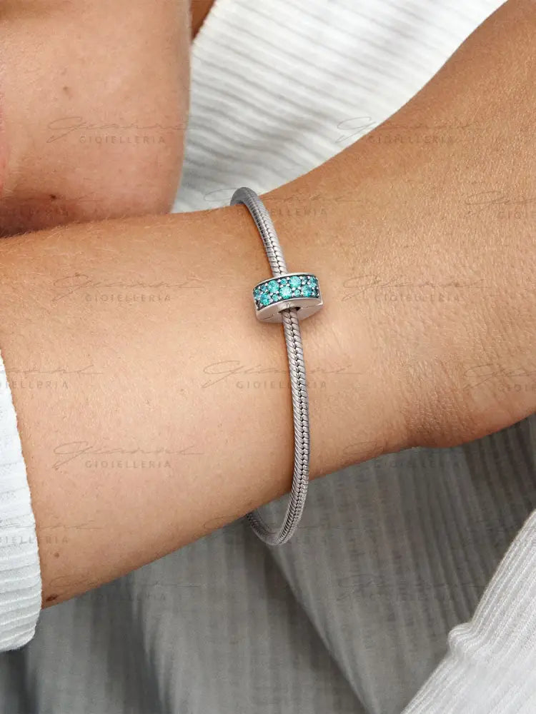 Clip Pandora - Pavè Turchese Charm