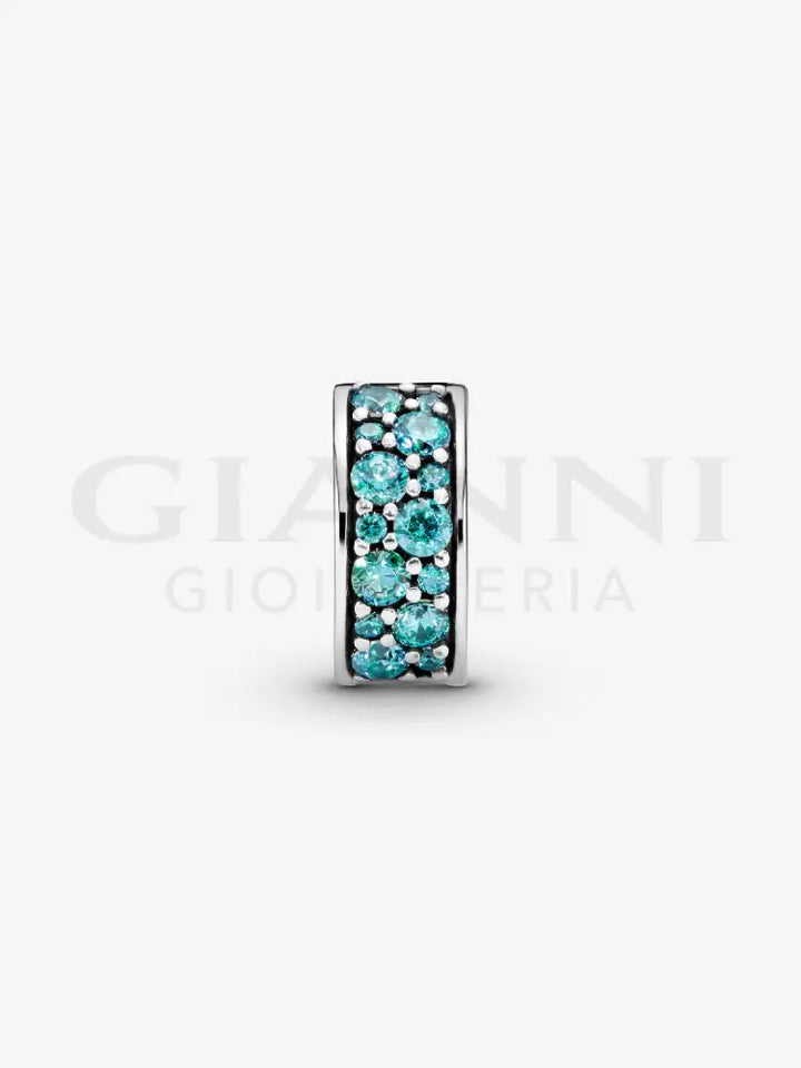 Clip Pandora - Pavè Turchese Charm