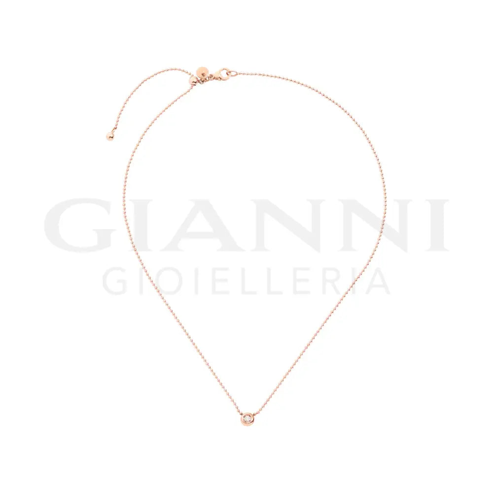 Collana DoDo - Bollicine Oro Rosa & Diamante Bianco Collane