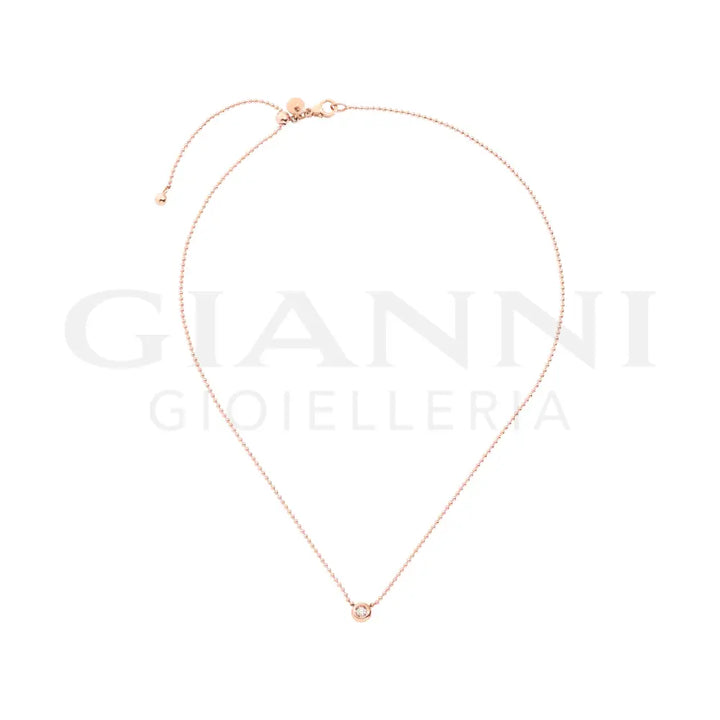 Collana DoDo - Bollicine Oro Rosa & Diamante Bianco Collane