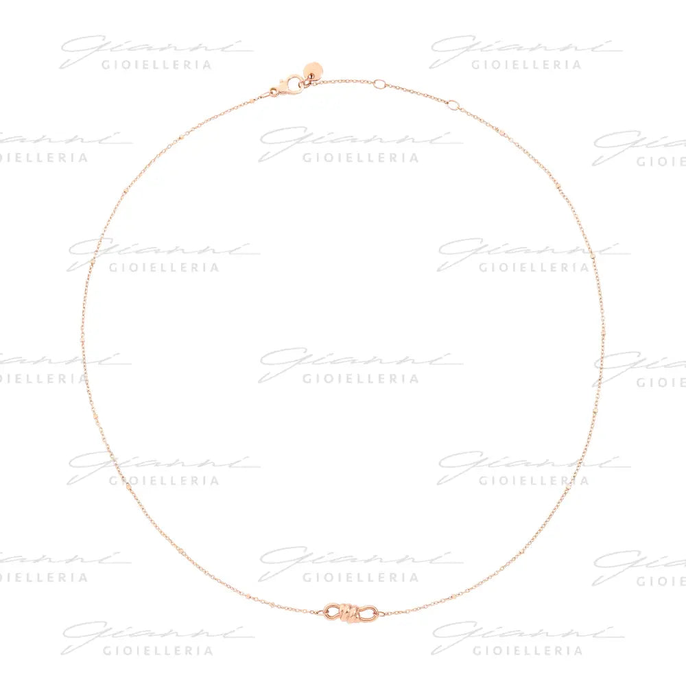 Collana DoDo - Chocker nodo Oro Rosa Collane