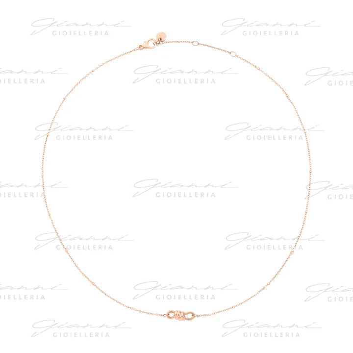 Collana DoDo - Chocker nodo Oro Rosa Collane