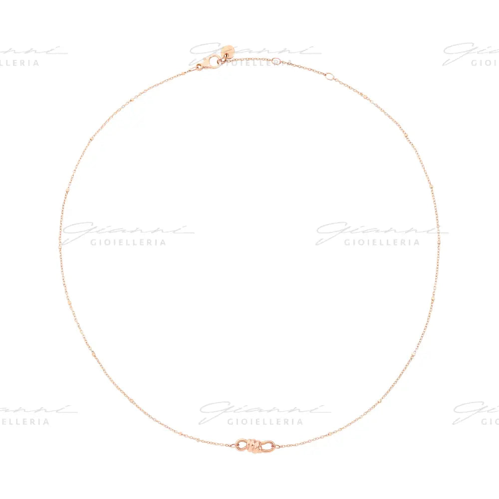 Collana DoDo - Chocker nodo Oro Rosa Collane